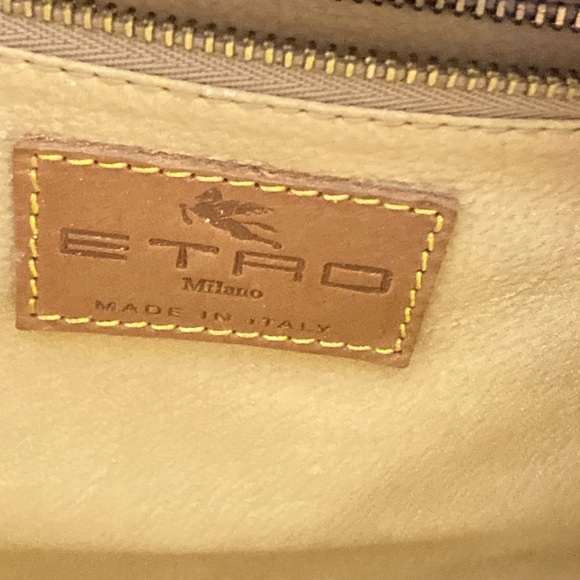 Elegant Brown Paisley ETRO two way unique bag - Picture 14 of 15